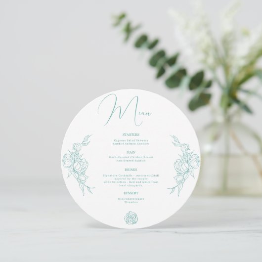 Menu Mariage Peony Elegance (Debout devant)