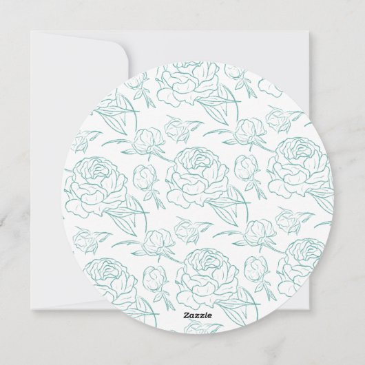 Menu Mariage Peony Elegance (Dos)