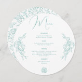 Menu Mariage Peony Elegance (Devant / Derrière)