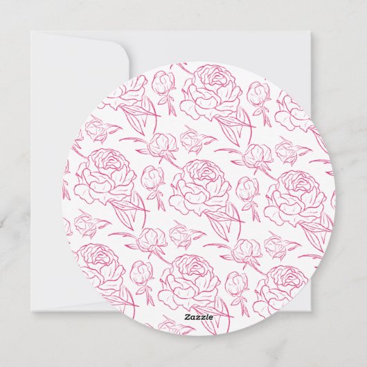 Menu Mariage Peony Elegance (Dos)