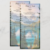 Menu Mariage personnalisable Mountain Lake (Devant / Derrière)