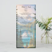 Menu Mariage personnalisable Mountain Lake (Debout devant)