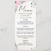 Menu Mariage personnalisé - Entrée, Entrée & Desse (Devant)