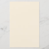 Menu Mariage personnalisé minimal Retro Cream Type (Dos)