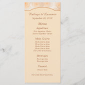 Menu Mariage personnalisé Rose Tangerine (Devant)