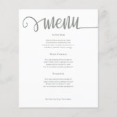 Menu Mariage personnalisé Sage Green (Devant)