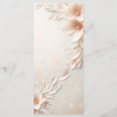 Menu mariage Pétales de pêche (Dos)