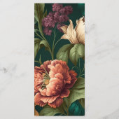 Menu Mariage Pétales Fleurs (Dos)