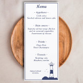 Menu Mariage phare