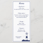 Menu Mariage phare (Devant)