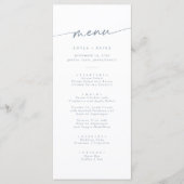 Menu Mariage photo Boho Chic Slate Blue (Devant)