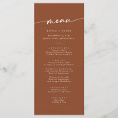 Menu Mariage photo Boho Chic Terracotta (Devant)