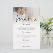 Menu Mariage photo Budget Modern Script (Debout devant)