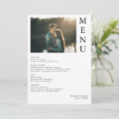 Menu Mariage photo Couple (Debout devant)