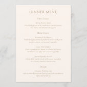 Menu Mariage photo d'arch minimaliste moderne (Devant)