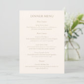 Menu Mariage photo d'arch minimaliste moderne (Debout devant)