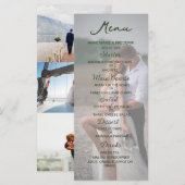 Menu Mariage photo élégant (Devant / Derrière)