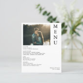 Menu Mariage photo en couple budget (Debout devant)