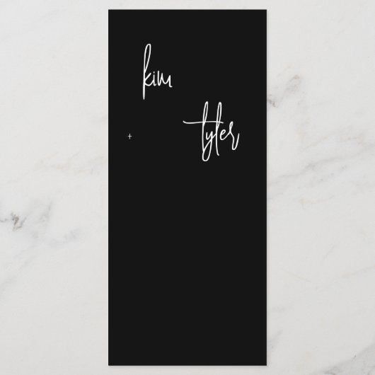 Menu Mariage photo minimaliste moderne (Dos)
