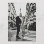 Menu Mariage photo moderne minimaliste (Dos)