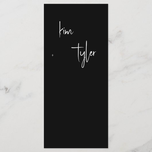 Menu Mariage photo moderne minimaliste (Dos)