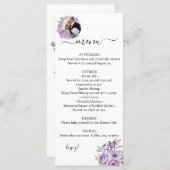 Menu Mariage photo modifiable orchidée (Devant / Derrière)