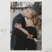 Menu mariage photo recouvert d'or noir budget (Dos)