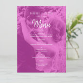 Menu Mariage Photo Rose (Debout devant)