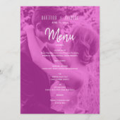 Menu Mariage Photo Rose (Devant)