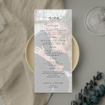 Menu Mariage photo simple et élégant<br><div class="desc">Tendance photo superposition noir et blanc minimaliste typographie texte personnalisé modèle carte de menu mariage.</div>