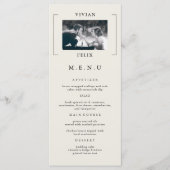 Menu Mariage photo vintage (Devant)