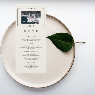 Menu Mariage photo vintage