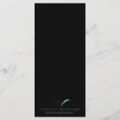 Menu Mariage Piano Noir et Or (Dos)