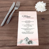 Menu Mariage Pink Sunrise Mountain