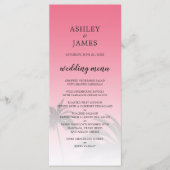 Menu Mariage Pink Tropical Palm Tree Beach (Devant)
