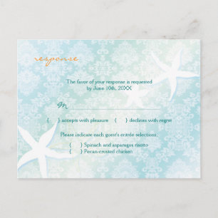 Menu Mariage Plage Bijoux Choix RSVP