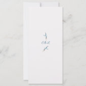 Menu Mariage Plage Côte (Dos)