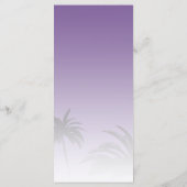 Menu Mariage Plage de Palm Tree Tropical Violet (Dos)