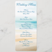 Menu Mariage Plage Invitations Personnalisées (Devant)