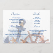 Menu Mariage plage nautique Customisé (Dos)