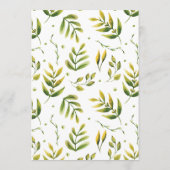 Menu Mariage Plante verdoyant (Dos)