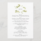 Menu Mariage Plante verdoyant (Devant)