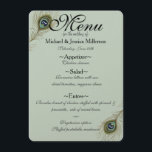 Menu Mariage Plumes Peacock Sage<br><div class="desc">Menu Mariage Plumes Peacock Sage</div>