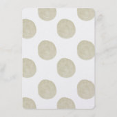 Menu Mariage Points Aquarelle Or (Dos)