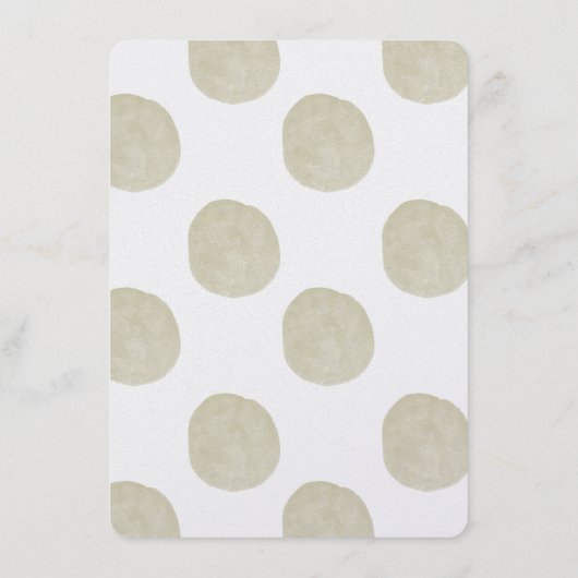 Menu Mariage Points Aquarelle Or (Dos)