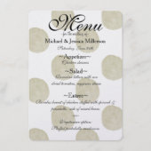 Menu Mariage Points Aquarelle Or (Devant)