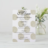Menu Mariage Points Aquarelle Or (Debout devant)