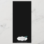 Menu Mariage Pois Monogram Argent (Dos)