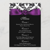 menu mariage pourpre damassé (Devant)