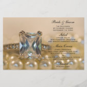 Menu Mariage Princess Diamond Ring and Pearls (Devant)